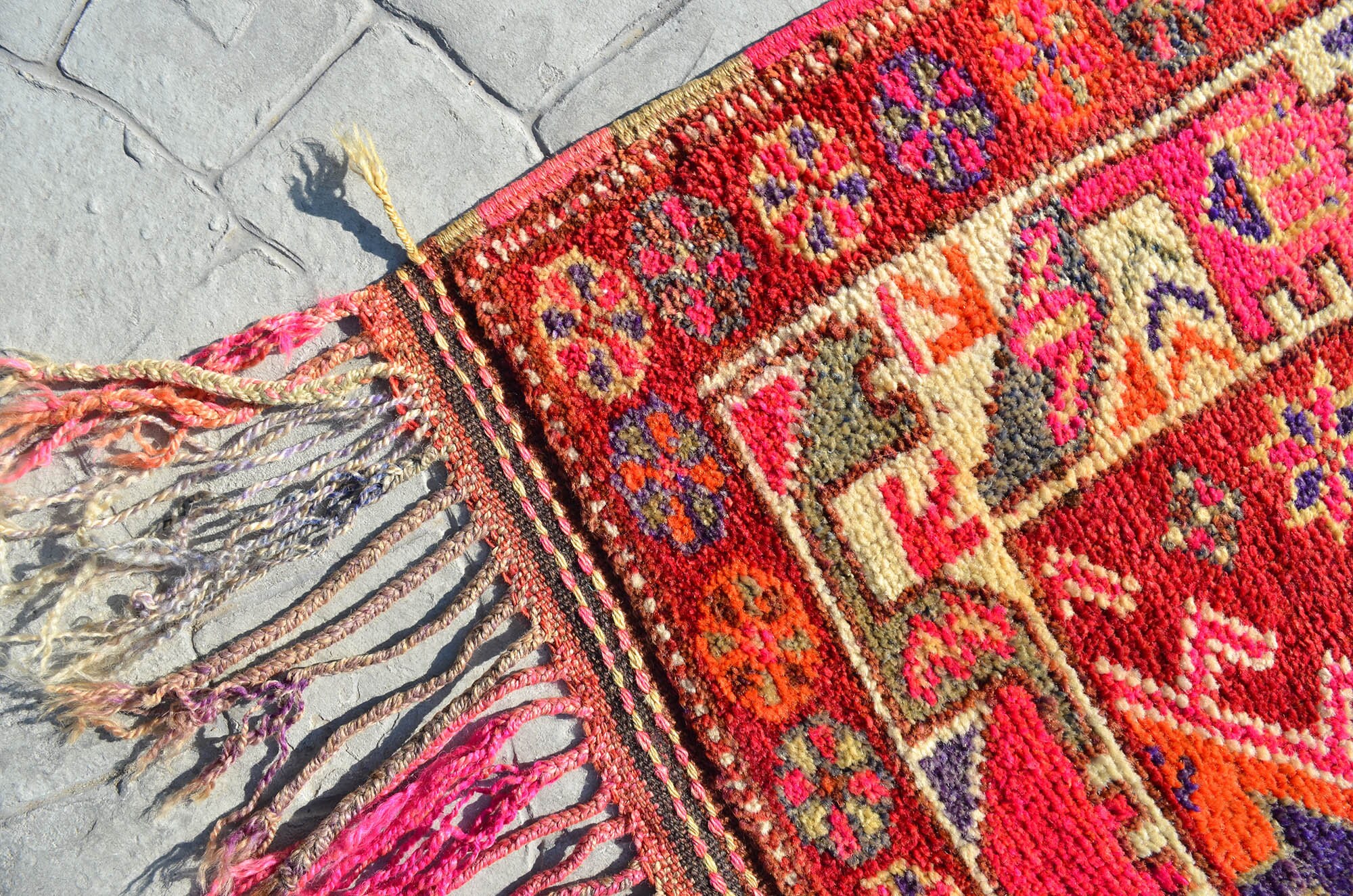 3x16 Rug Runner, Hand Made Oushak Rug, Tribal Kurdish Hallway Rug ...