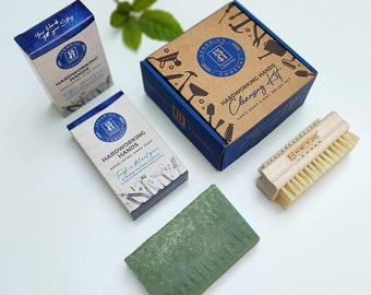 Hardworking Hand Soap & Nail Brush Gift Set | Gift for Women or Men | VEGAN Friendly | PLASTIC FREE | 1541 London Grooming Co.