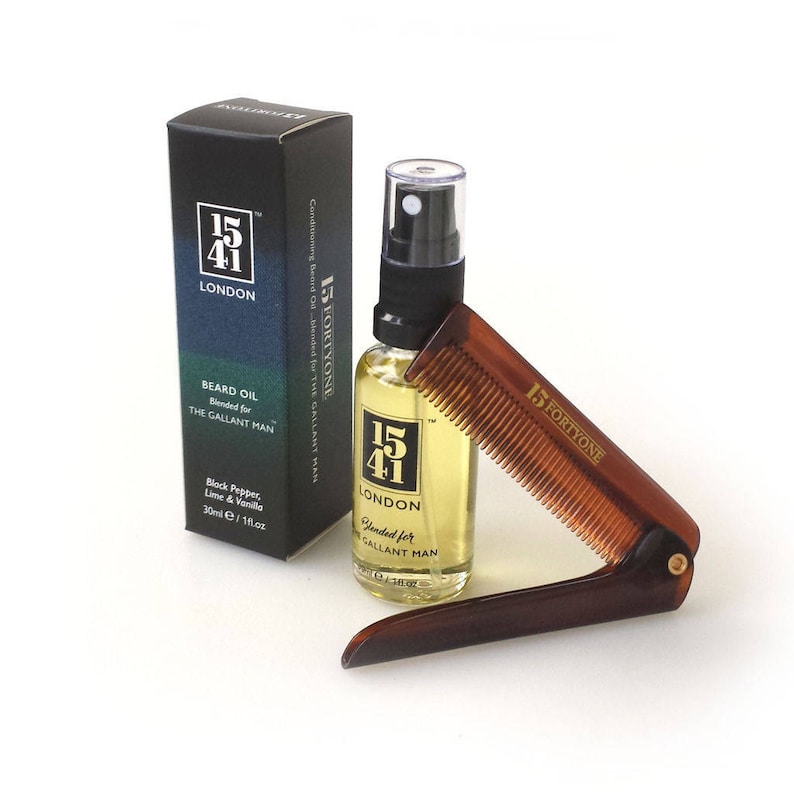 1541 London Conditioning Beard Oil 30ml & Comb Combo Pack image 1