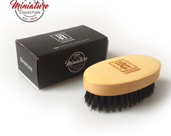 1541 London Handlebar Moustache Comb - BC12 - Handmade Cellulose Acetate, 9cm, Brown