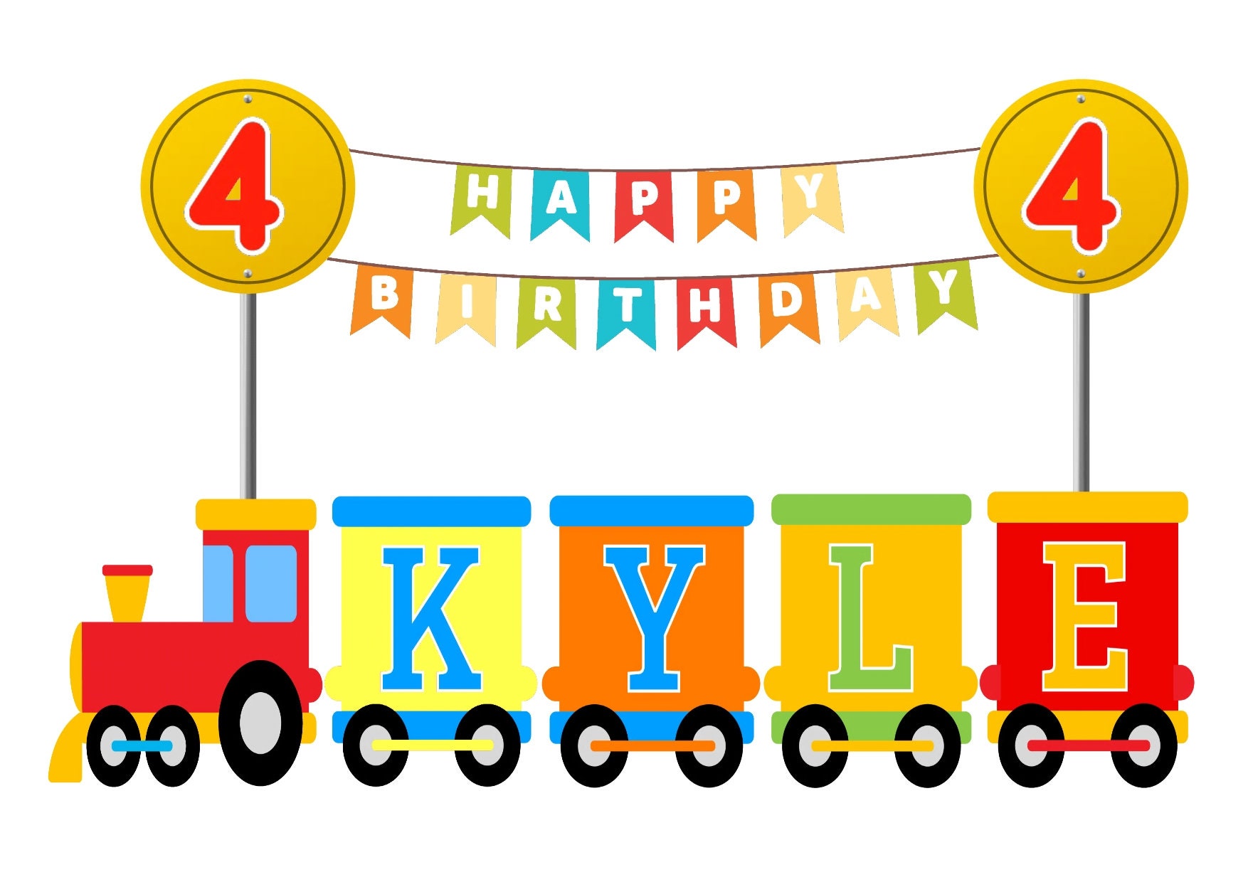 Train Birthday Card Custom Train Card Personalised Train | Etsy