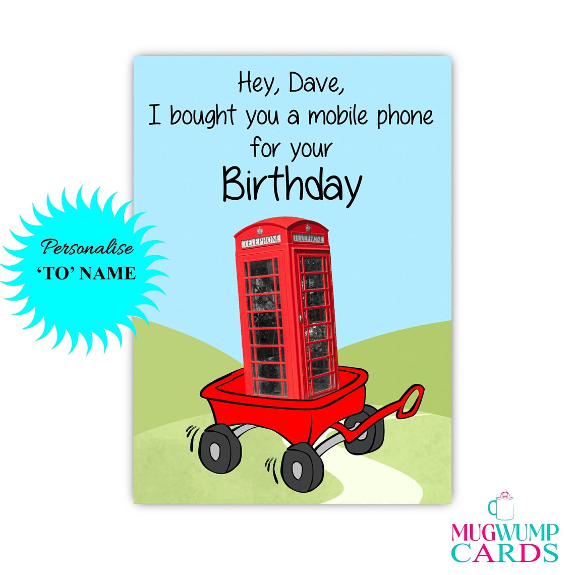 Mobile Phone Birthday Card Personalised Friend Birthday Card Etsy