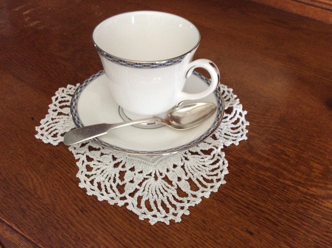 Francesca Platinum Pattern Set of Six Cups and Saucer From Royal