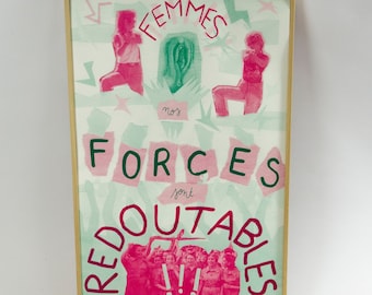 Silkscreen wall poster Women's bodies and struggles