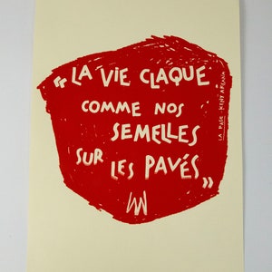 "La Vie Claque" silkscreen wall poster