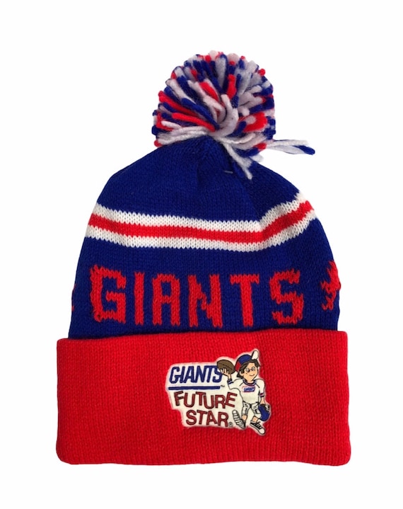 Vintage New York Giants Kids Youth OSFA Pom Beanie Winter Hat Cap Deadstock NWT 90s Etsy
