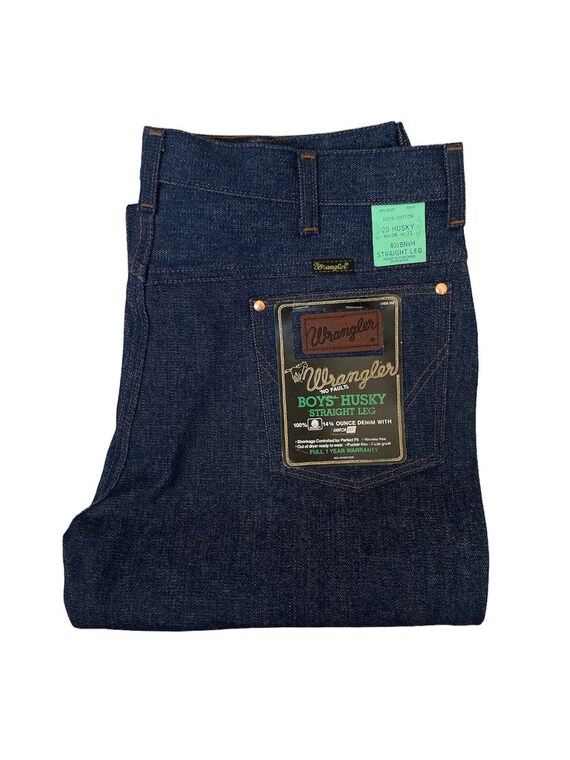 vintage wrangler jeans youth size 20 husky straig… - image 2