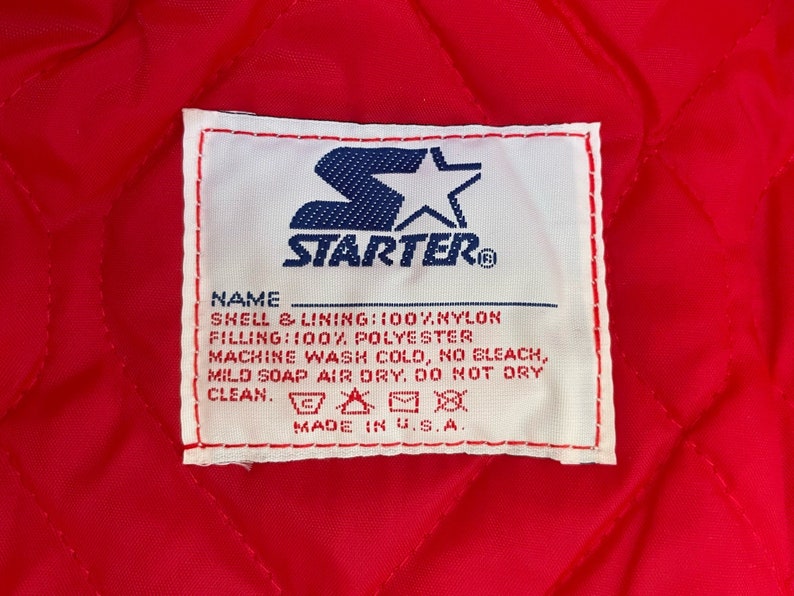 vintage cincinnati reds satin starter jacket youth size medium deadstock NWT 90s made in USA image 7