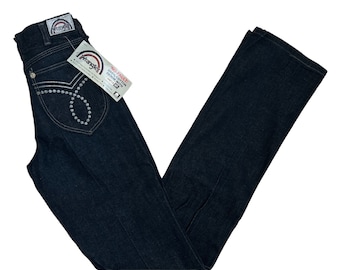 vintage wrangler silver stud straight leg jeans size 26x34 deadstock NWT 70s made in USA