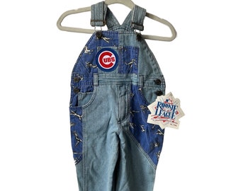 vintage chicago cubs rookie league overalls kids size 2T deadstock NWT 90s