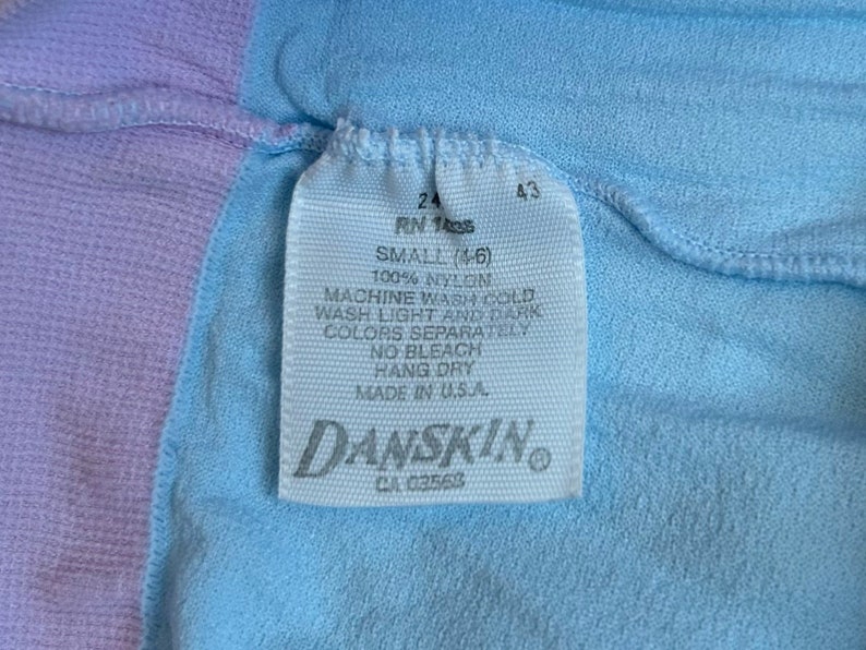 vintage danskin stirrup tights youth girls size small 4-6 deadstock NIP 80s made in USA image 6