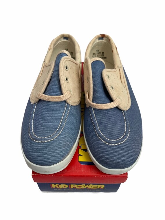 vintage kid power schooner boat shoes youth size … - image 3