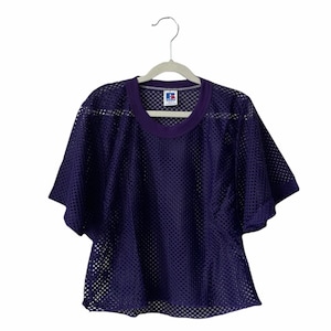 vintage russell athletic mesh shimmel half top shirt youth size small deadstock NWOT 80s made in USA