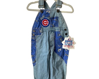 vintage chicago cubs rookie league overalls kids size 3T deadstock NWT 90s