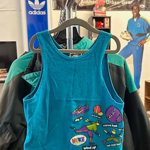 vintage nike baseball graphic tank top youth kids size medium 90s made in USA