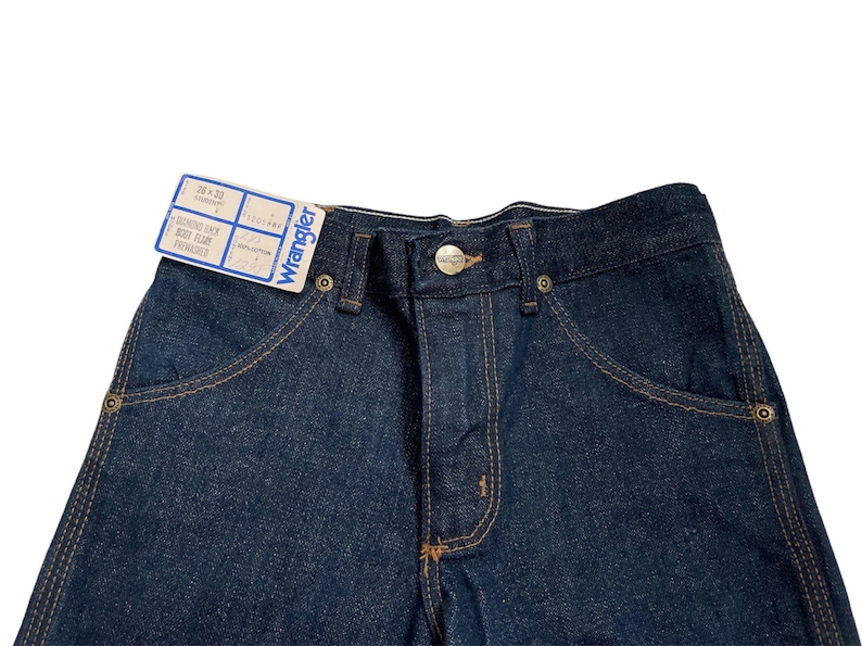 Vintage Wrangler Diamondback Boot Flare Jeans storlek 26x30 Deadstock NWT 70-talsbyxor tillverkade i USA bild 7