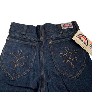 Vintage Wrangler Diamondback Boot Flare Jeans storlek 26x30 Deadstock NWT 70-talsbyxor tillverkade i USA bild 5