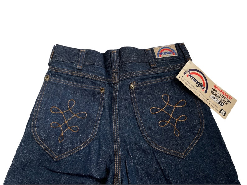 Vintage Wrangler Diamondback Boot Flare Jeans storlek 26x30 Deadstock NWT 70-talsbyxor tillverkade i USA bild 5