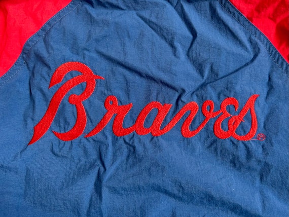 Sweat à capuche Atlanta Braves pour homme, bleu marine, logo et inscription