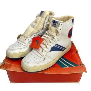 vintage trion high top basketball shoes big kids size 4 deadstock NIB 80s