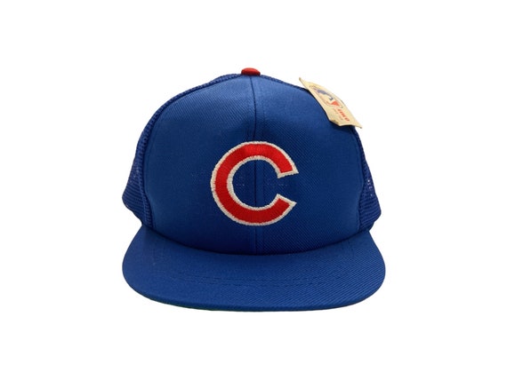 vintage chicago cubs mesh trucker snapback hat yo… - image 1