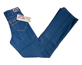 vintage wrangler bandolero flare jeans size 26x32 deadstock NWT 70s made in USA