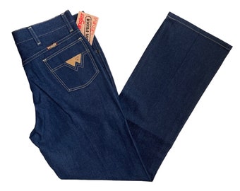 vintage wrangler flying z prostymi nogawkami jeansy młodzieżowe rozmiar 18 husky deadstock NWT 80s wyprodukowane w USA