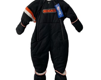 vintage cincinnati bengals baby snowsuit 24 months NWT 90s