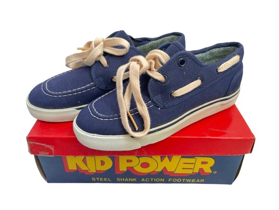 vintage kid power portsider boat shoes youth size… - image 3