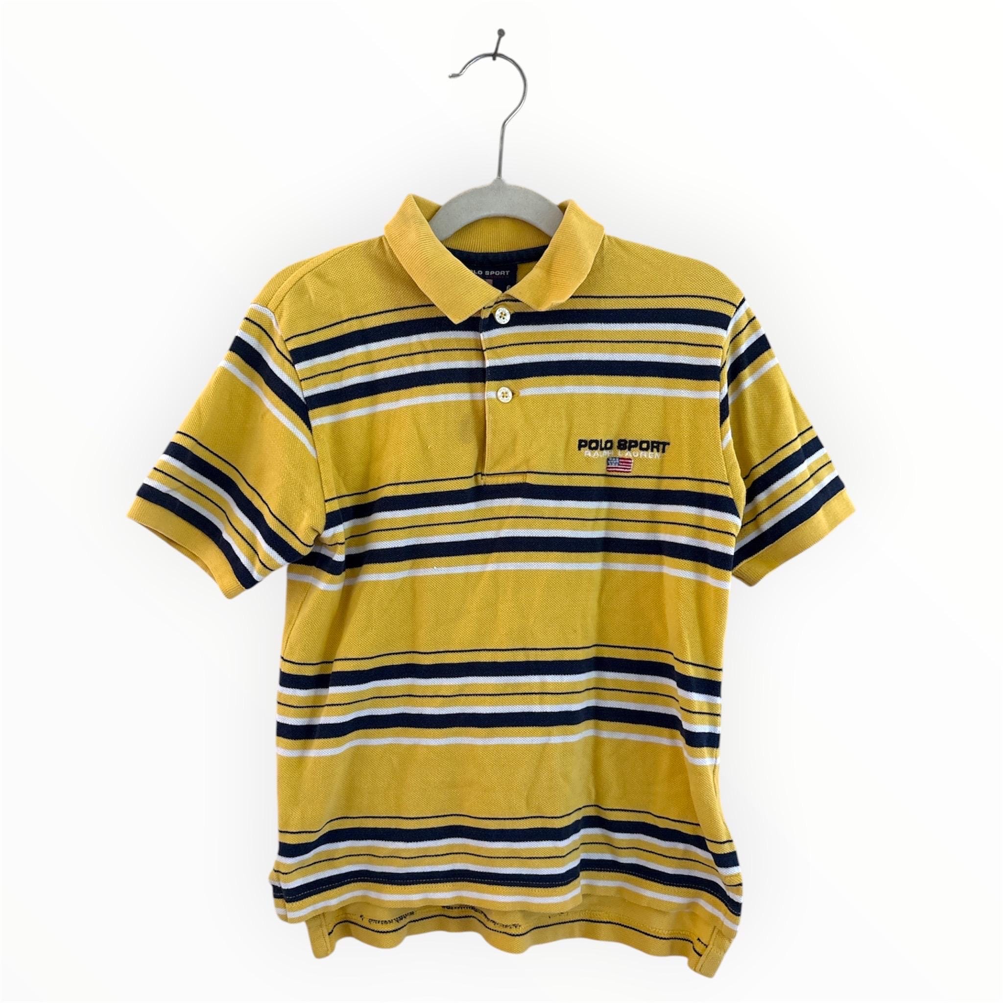 vintage polo sport ralph lauren pique cotton polo shirt youth size 6 GUC 90s