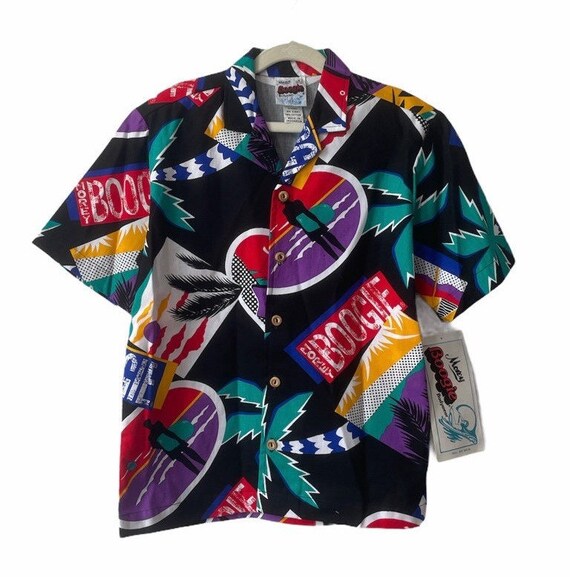 vintage morey boogie hawaiian shirt youth size me… - image 1