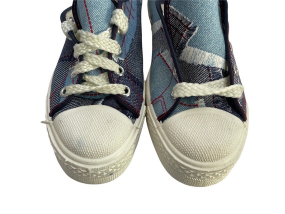 kids scottie patchwork sneakers size 3 deadstock … - image 3