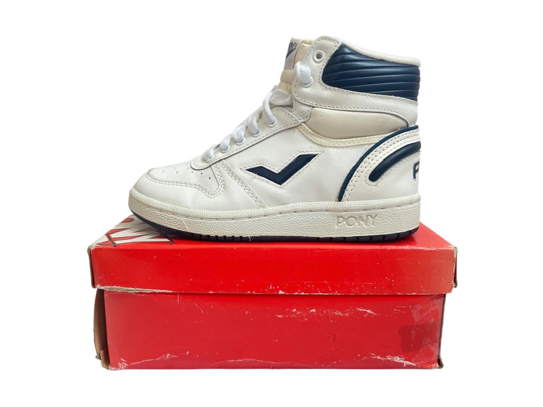 Vintage Pony Spud Webb Hi Top Basketball Shoes Sneakers Kids Size 13.5 ...