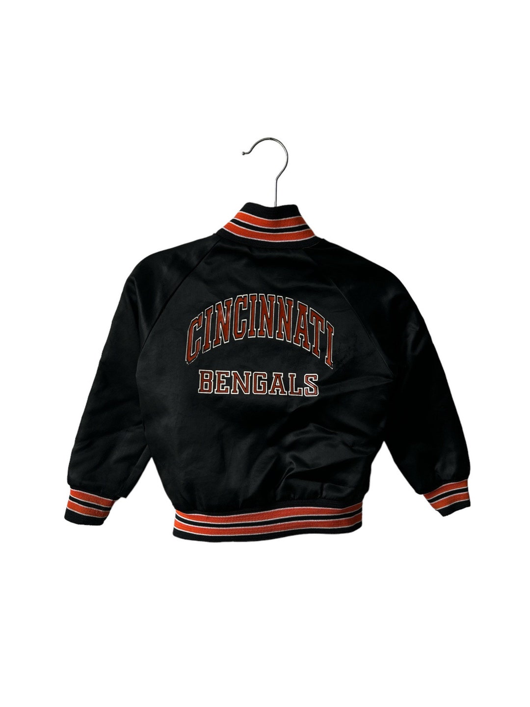 Vintage Cincinnati Bengals Chalk Line Satin Jacket Youth Etsy