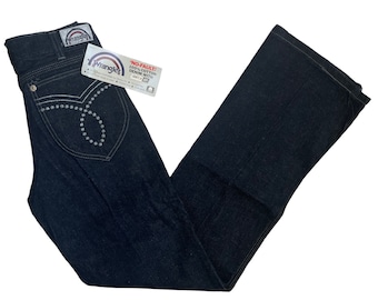 vintage wrangler silver stud boot flare jeans size 26x30 deadstock NWT 70s made in USA