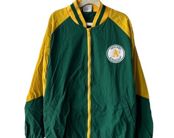 vintage oakland athletics A's windbreaker jacket youth size large 16-18 deadstock NWT 90s