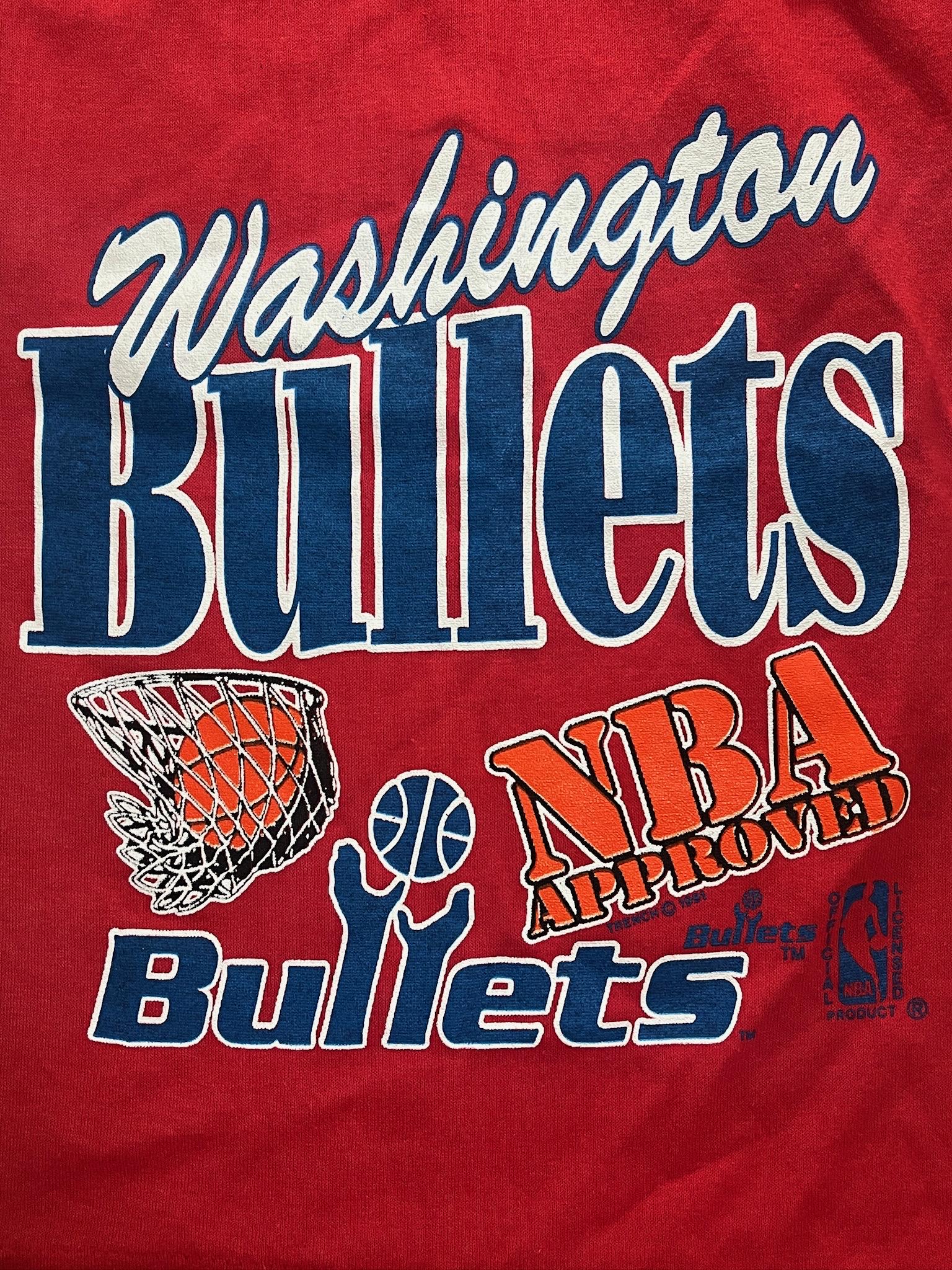 Vintage Washington Bullets T-shirt Youth Size Small NWT Deadstock 