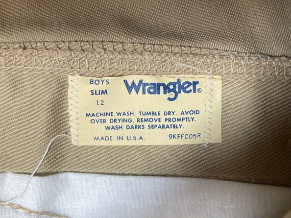 vintage wrangler boy's slim boot flare jeans size… - image 5