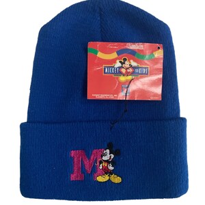 vintage mickey mouse beanie winter hat cap skully youth OSFA deadstock 90s NWT