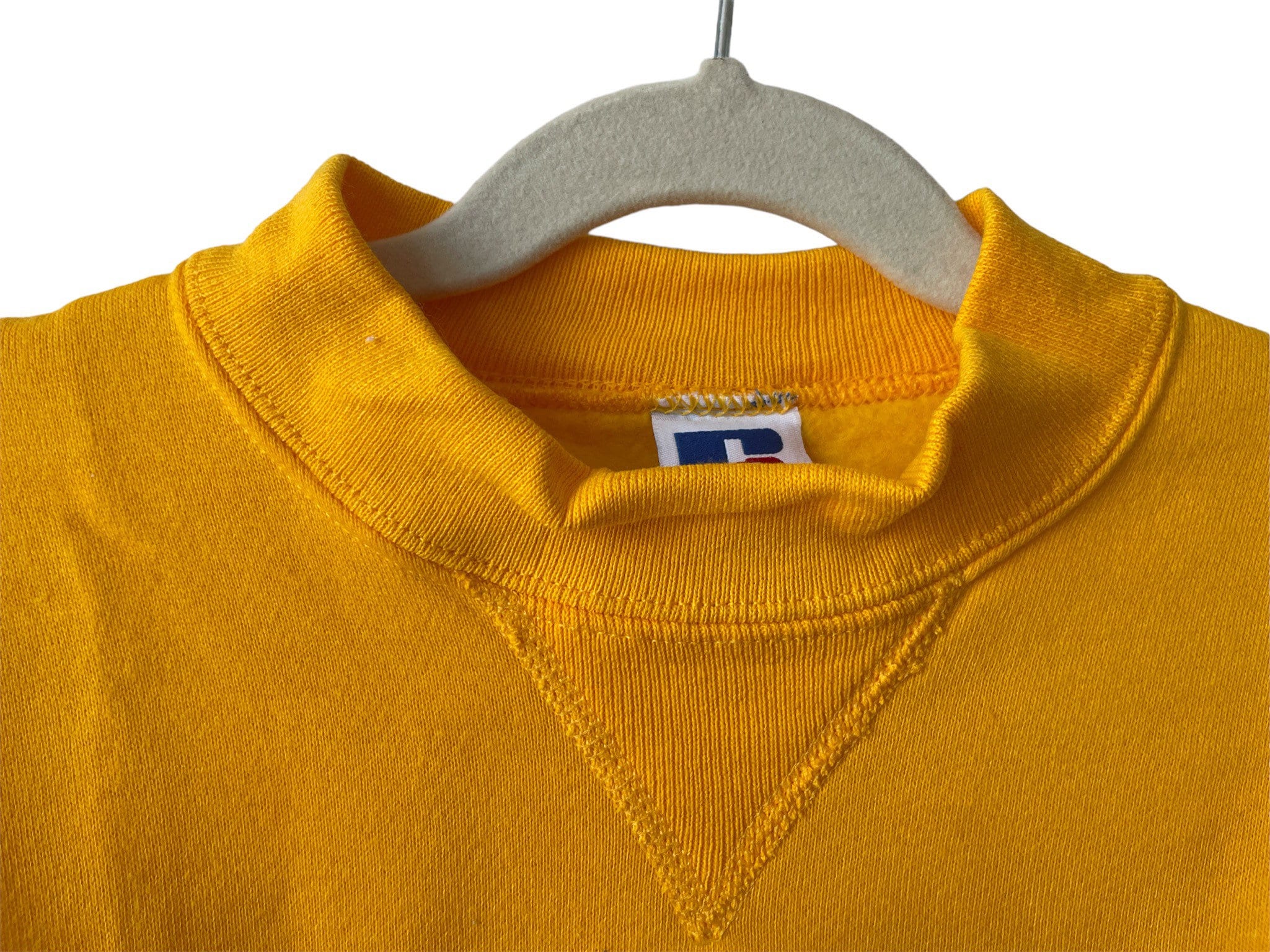 90'S Russell College Sweatshirt, Made in USA, Men's L, Vintage cotton white type Vintage Second Hand