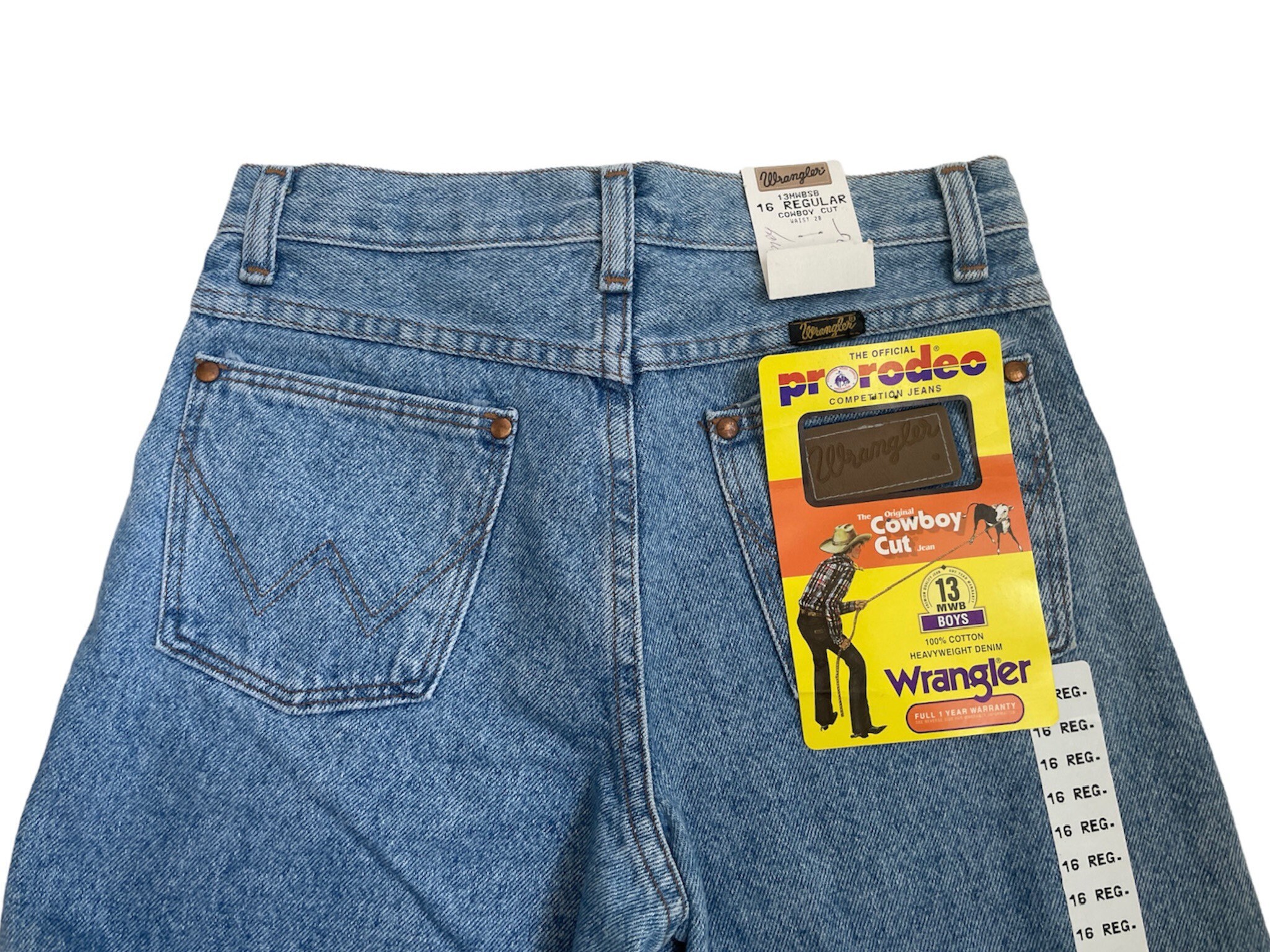 Vintage Wrangler Stone Wash Cowboy Cut Jeans Kids Size 16 Vintage Wrangler Stone Wash Cowboy Cut Jeans Kids Size 16