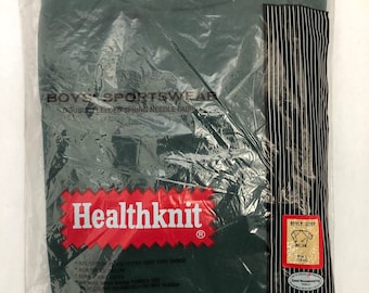 vintage healthknit crewneck sweatshirt youth size large 14-16 deadstock NIP 80s made in USA
