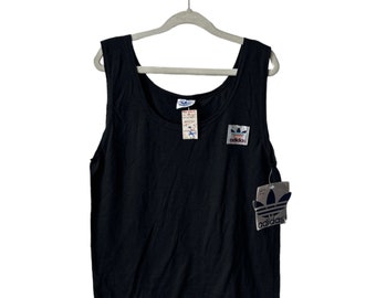 vintage adidas tank top shirt dzieci młodzieżowy rozmiar duży deadstock NWT 80s