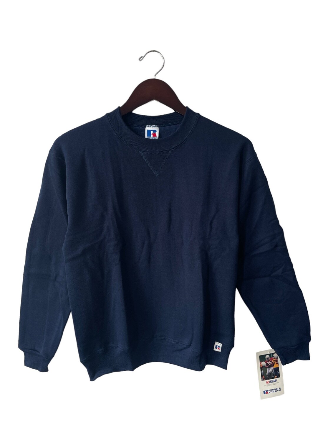 Felpa Vintage Russell Athletic Taglia S - Rossa, Anni '70, Fatta In USA - Nuova Senza Etichette