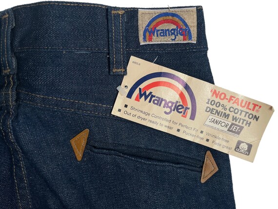 vintage wrangler arrow pockets straight leg jean … - image 3