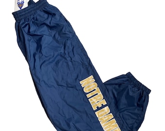 vintage notre dame windbreaker pants youth size XL deadstock NWT 90s