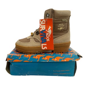 vintage roos HVL boots big kids size 1.5 deadstock NIB kangaroos 80s sneakers