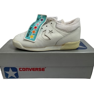 vintage converse sneakers youth little kids size 10.5 deadstock 80s NIB NOS
