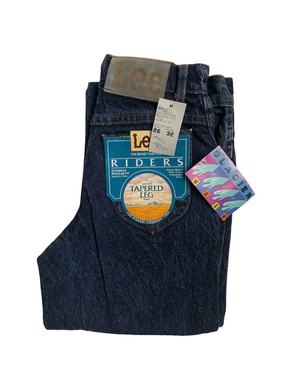 Vintage Lee Riders Glacier Wash Tapered Jeans Size 26x32 Deadstock
