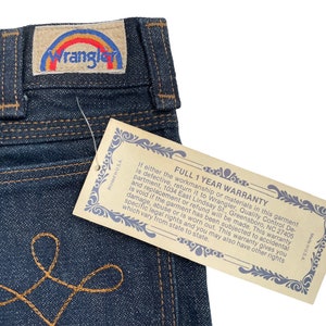 Vintage Wrangler Diamondback Boot Flare Jeans storlek 26x30 Deadstock NWT 70-talsbyxor tillverkade i USA bild 4